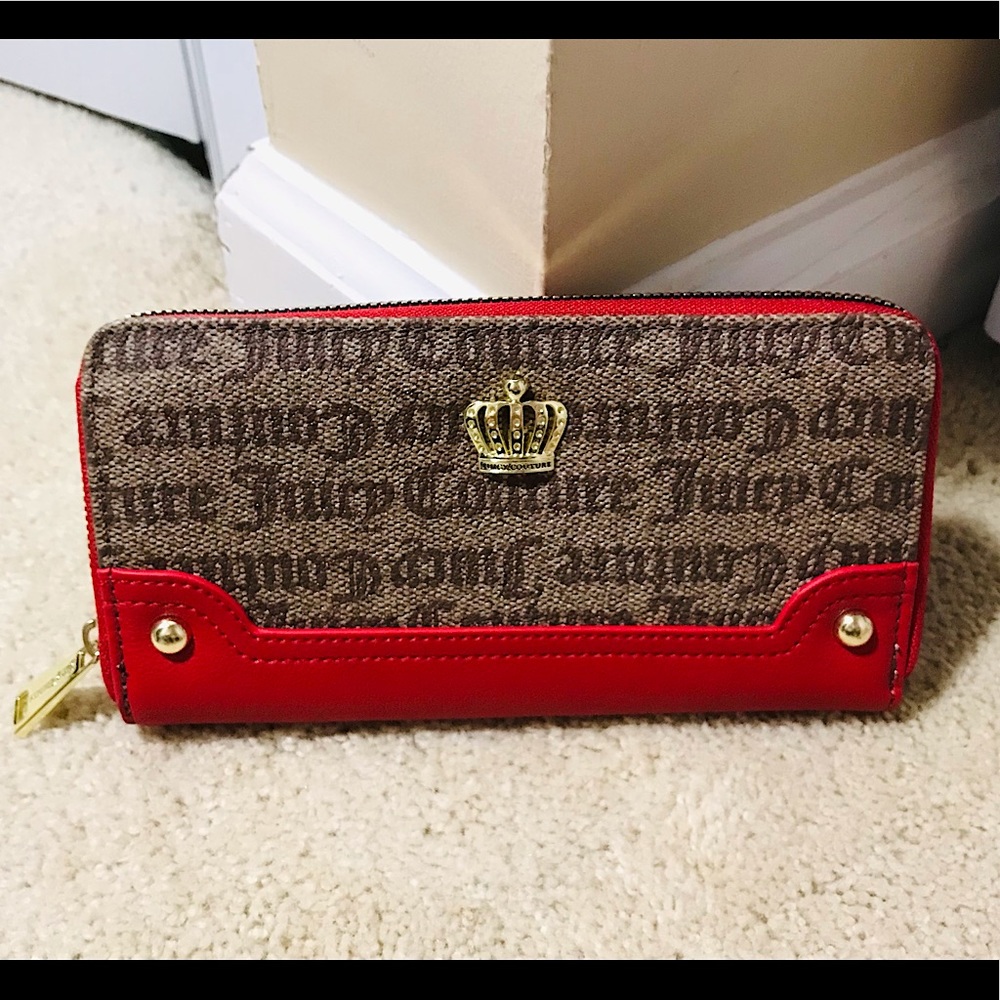 🆕🔥HTF/RARE JUICY COUTURE BEAUTIFUL RED&BROWN WALLET STILL IN THE BOX NWT&NIB